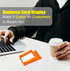 ALVENZA Plastic Business Card & Mobile Holder – Space-Saving Desk Organizer