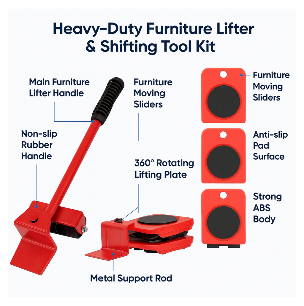 ALVENZA Furniture Lifter Tool – Heavy-Duty Appliance Shifter | ToolMate Pro