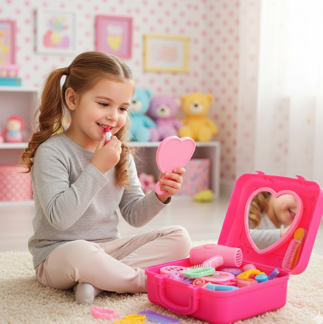 ALVENZA Kids Makeup Set – Foldable Suitcase Pretend Play | Aditi Toys