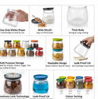 ALVENZA Airtight Storage Jars – Matka Shape, 900ml Set of 6 | Velvet Wheels