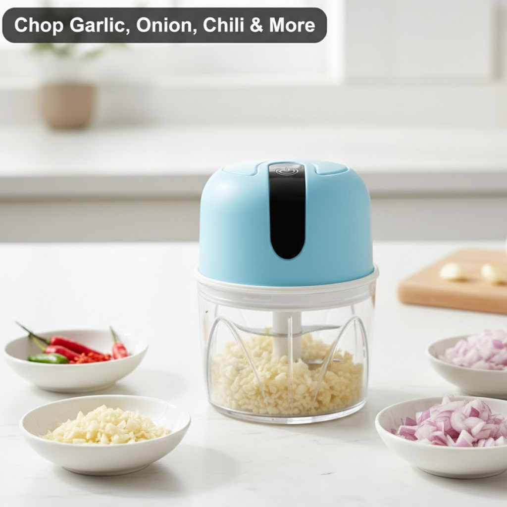 Mini Electric Garlic Chopper USB Rechargeable 300ml - Detail View 5