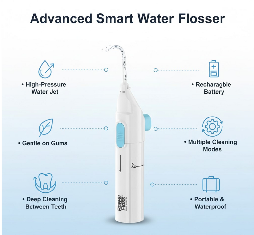 Water Flosser – Portable Smart Device for Gum Health | Velvet Wipe