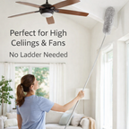 ALVENZA Microfiber Duster – 100-Inch Extendable Handle | Velvet Wipe