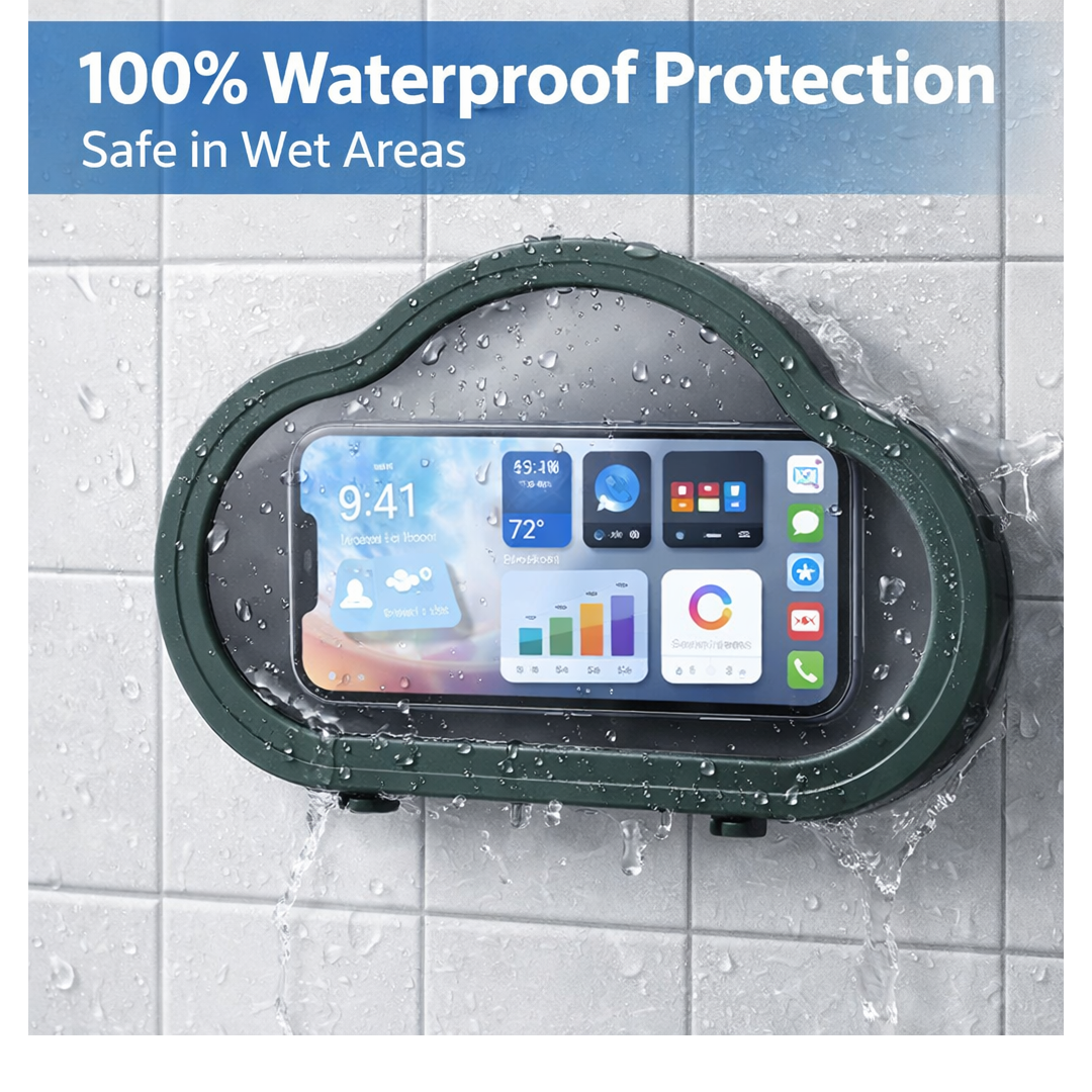 ALVENZA Waterproof Phone Holder – Wall Mount for Shower & Kitchen | Phonixio