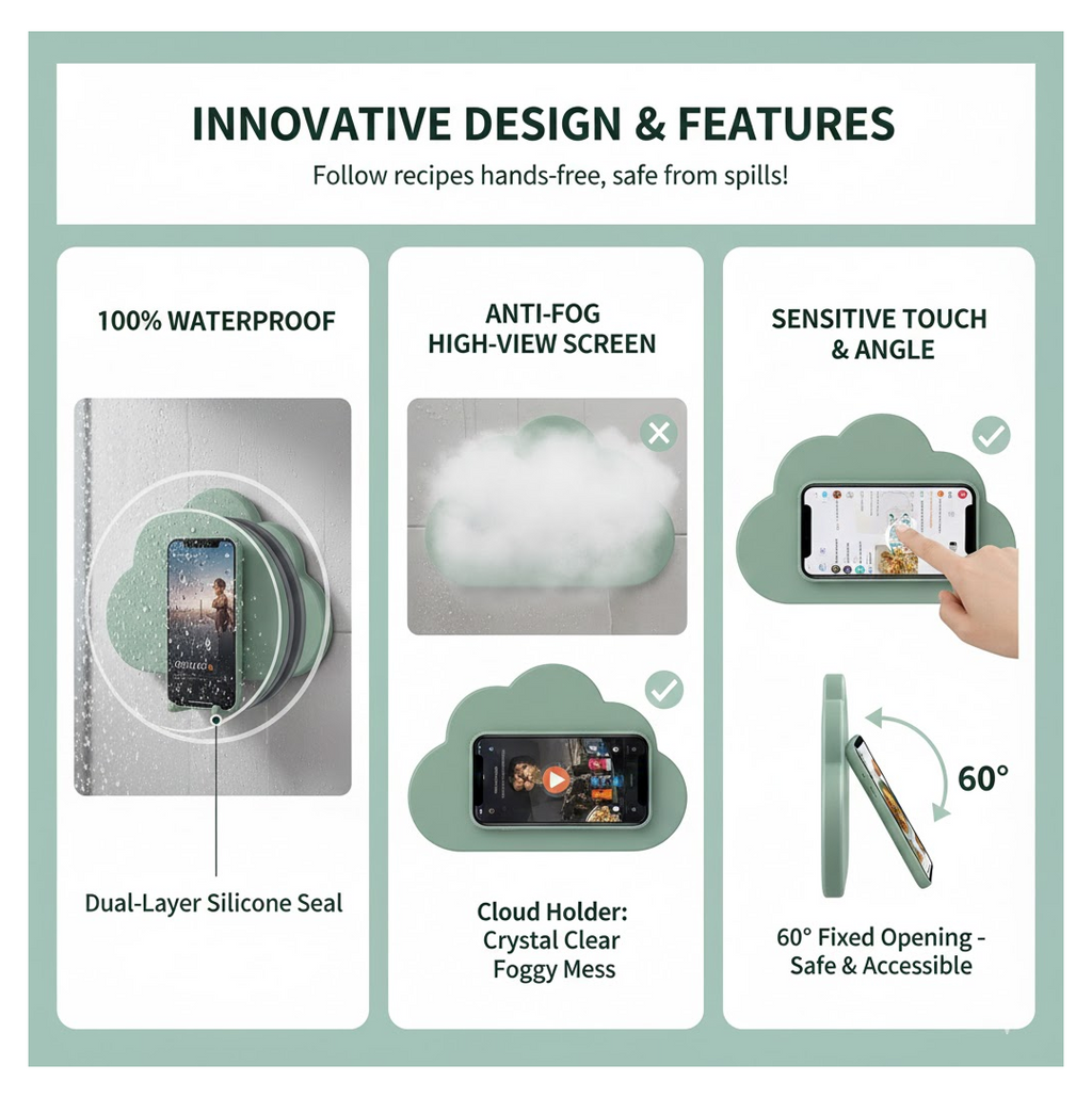 ALVENZA Waterproof Mobile Stand – 360° Rotation & Shower Mount | PHOBIA