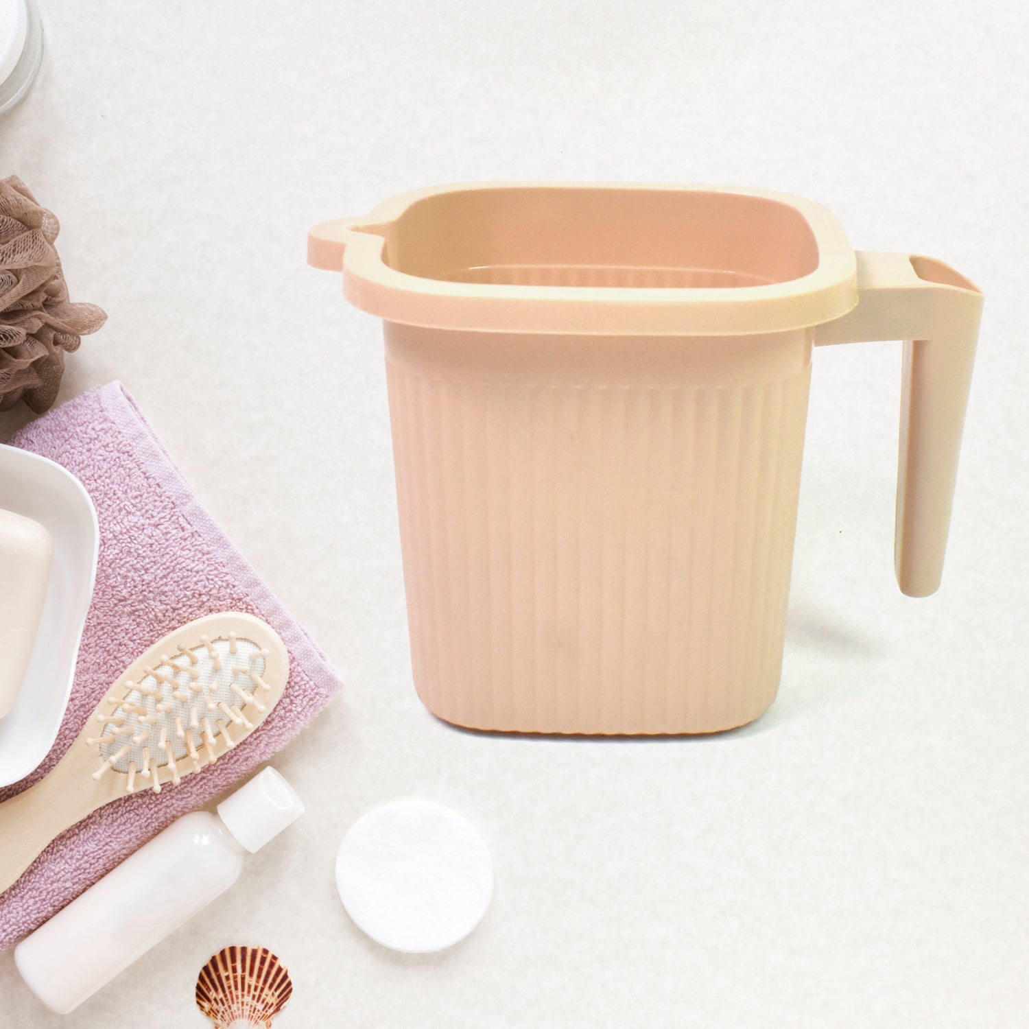Plastic Bath Mug 1000ML Durable & BPA-Free | Bathora - Front View