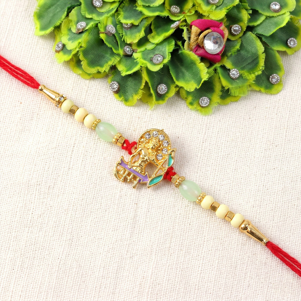 ALVENZA Rakshabandhan Lord Ram Rakhi – Traditional Beaded Wrist Thread