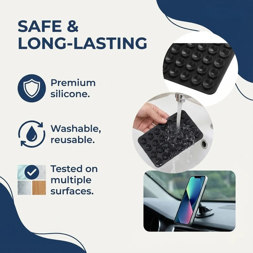 ALVENZA Suction Phone Holder Mount – Silicone Grip, Mix Colors | Gambit