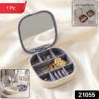Plastic Jewelry Storage Box Compact & Travel-Friendly Organizer - Front View