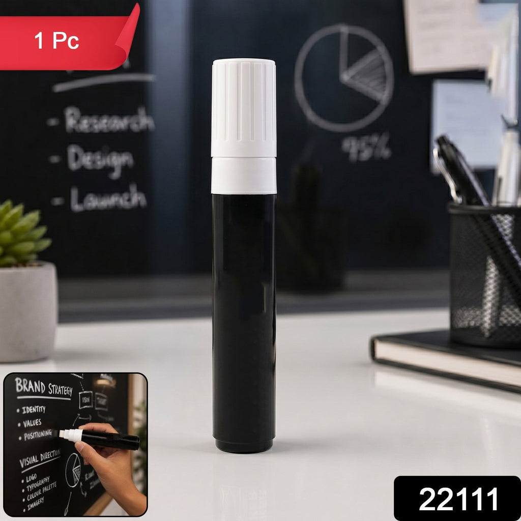 Black Chalk Marker Pen Liquid Erasable for Chalkboard & Glass - Side View