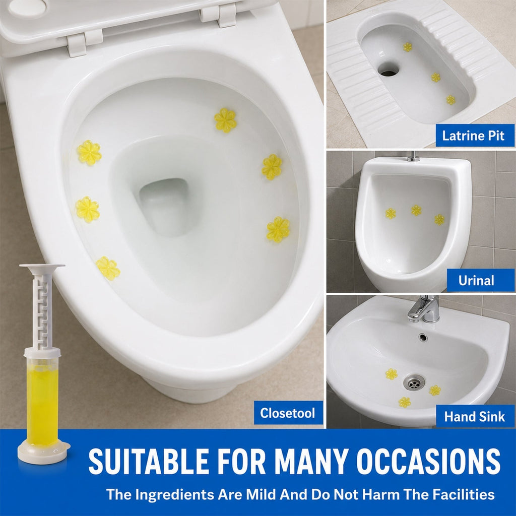 Flower-Shaped Toilet Gel Cleaner with Box Effective stain removal - Back View
