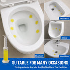 Flower-Shaped Toilet Gel Cleaner with Box Effective stain removal - Back View