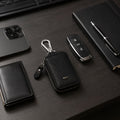 ALVENZA Car Key Case – Durable PU Leather with Zipper & Clip