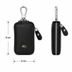 ALVENZA Car Key Case – Durable PU Leather with Zipper & Clip