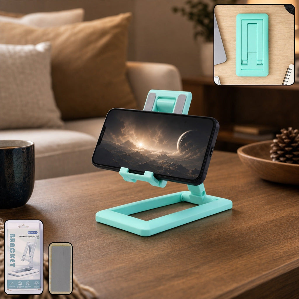 ALVENZA Foldable Mobile Phone Stand – Adjustable & Portable Desk Accessory