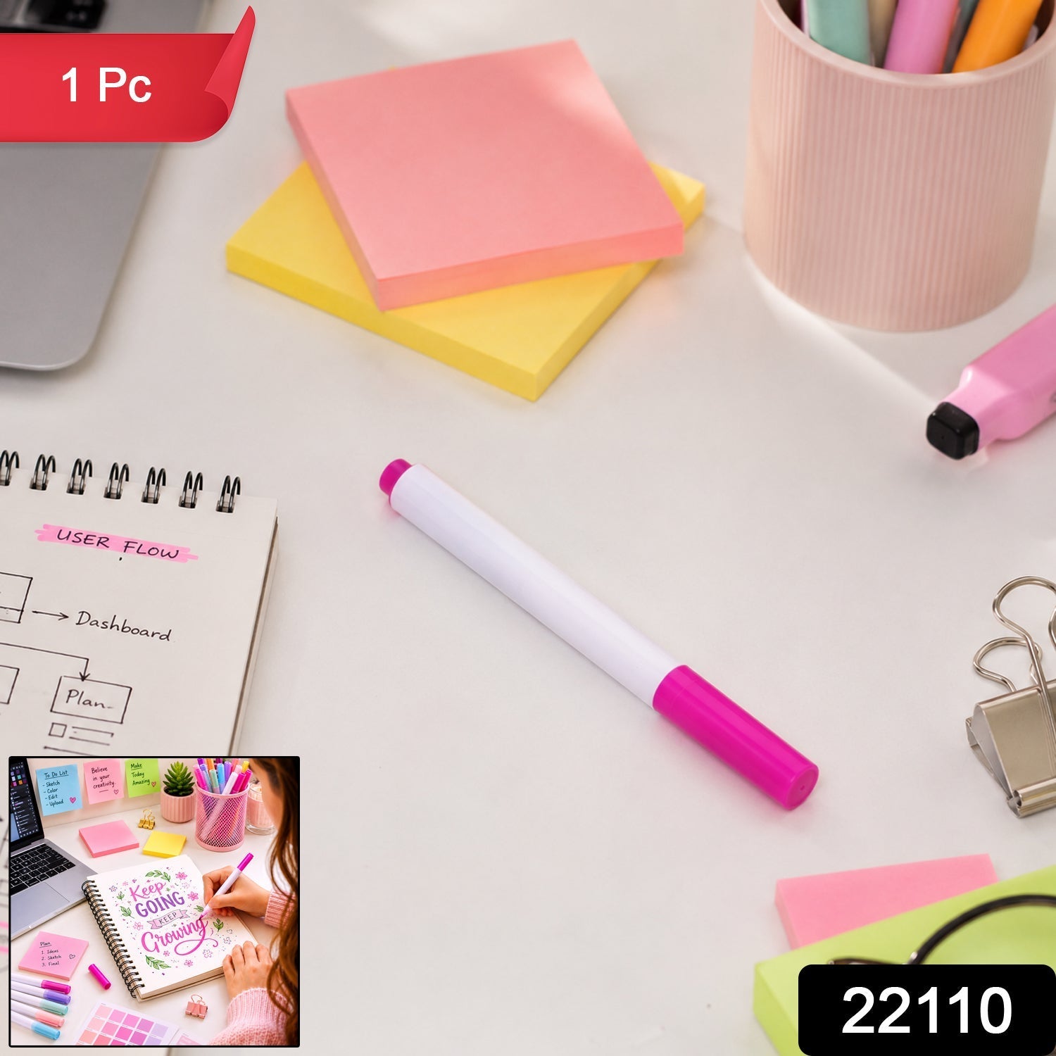 Fine Tip Marker Pen Precise, Vibrant & Quick-Drying Ink - Side View