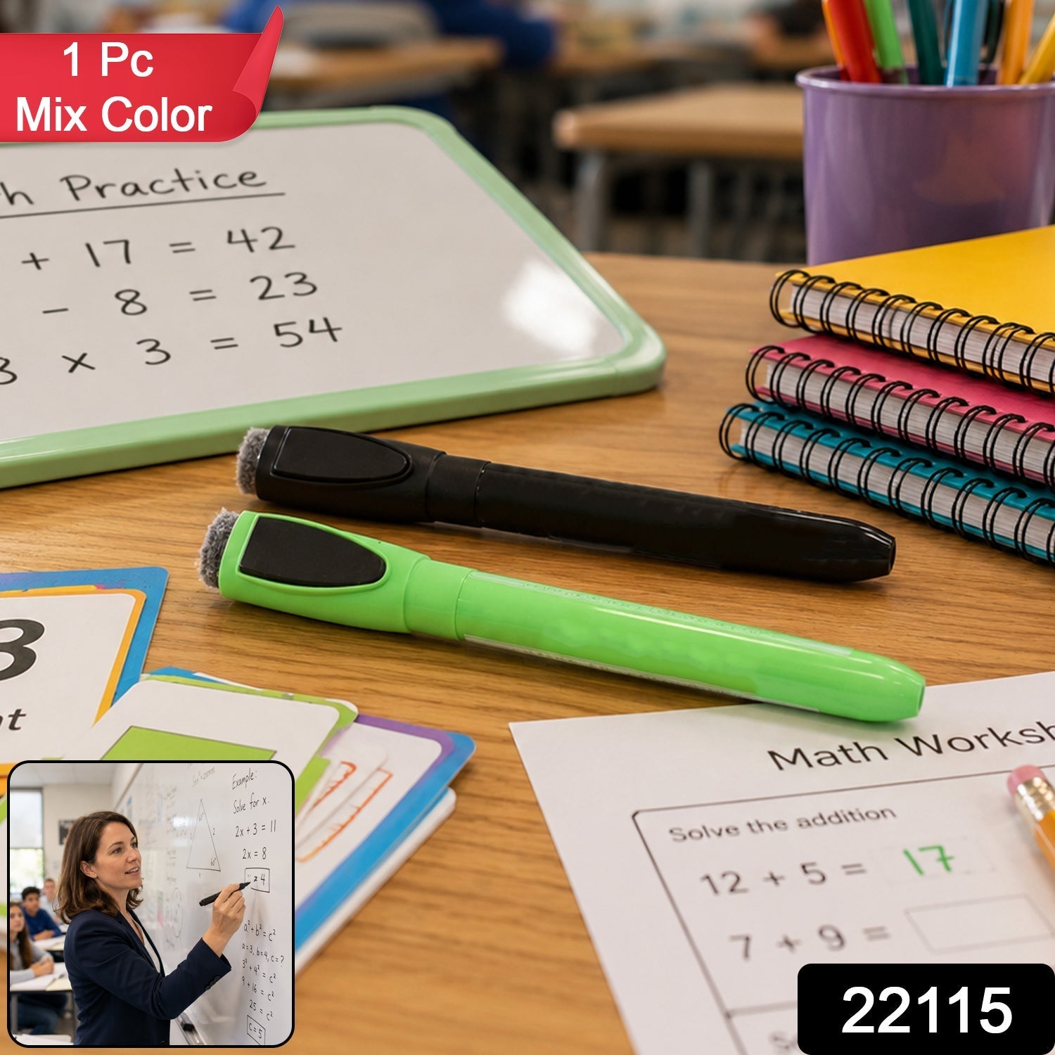 Dry Erase Marker Smooth, Low-Odour Writing for Office & School - Side View