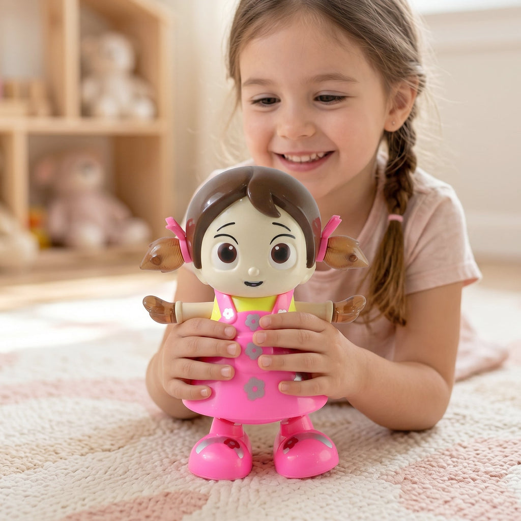ALVENZA Dancing Girl Musical Light Toy – Kids' Entertaining Rotation and Music