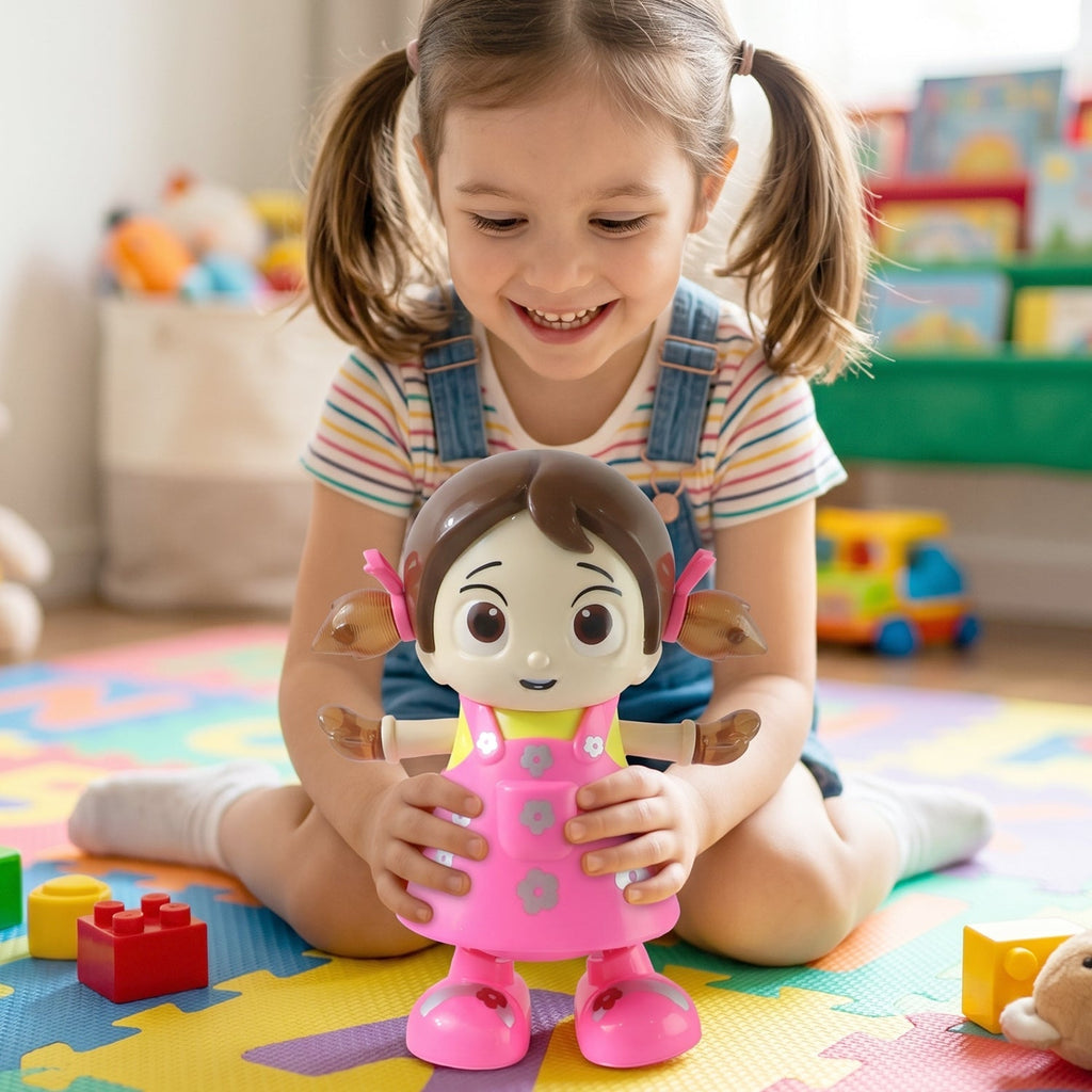 ALVENZA Dancing Girl Musical Light Toy – Kids' Entertaining Rotation and Music