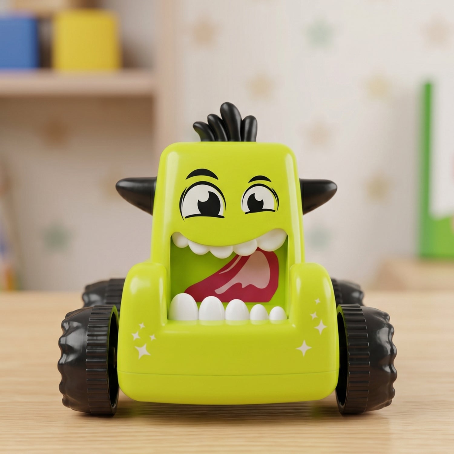 Cartoon Monster Push Back Car Toy for Kids - Eco-Friendly & Durable - Detail View 7