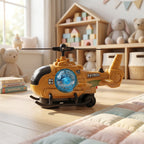 ALVENZA Military Spray Helicopter Toy – Lights, Music & Mist for Kids