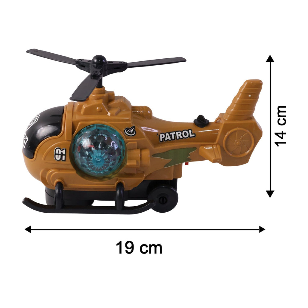 ALVENZA Military Spray Helicopter Toy – Lights, Music & Mist for Kids