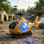 ALVENZA Military Spray Helicopter Toy – Lights, Music & Mist for Kids