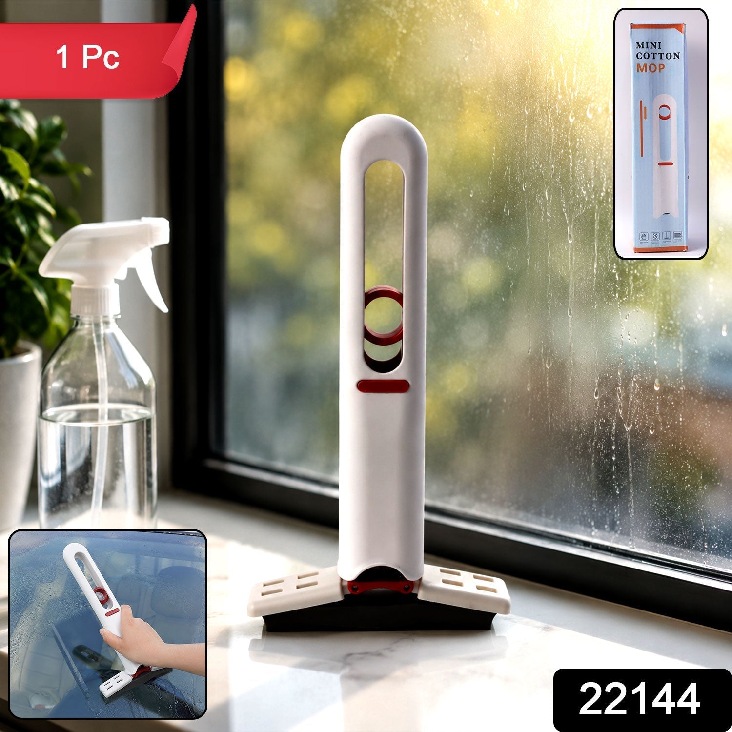 Handheld Mini Cotton Mop Quick & Streak-Free Cleaning Tool - Side View