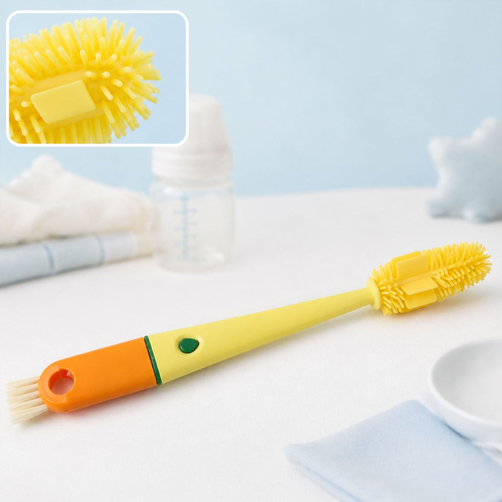 4 in 1 Silicone Bottle Cleaning Brush Hygienic & Reusable - Front View