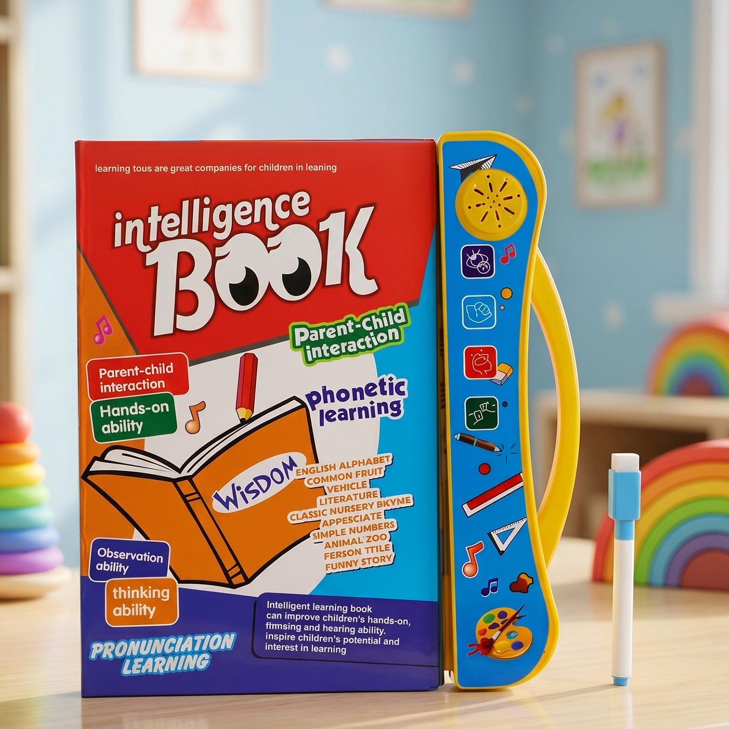 ALVENZA Kids Learning Sound Book, Interactive Phonics & Numbers Fun