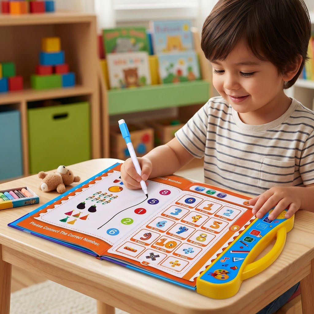 ALVENZA Kids Learning Sound Book, Interactive Phonics & Numbers Fun