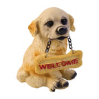 Dog Welcome Figurine Charmingly Hand-Painted Home Decor - Detail View 5