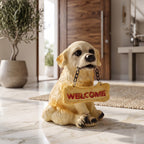 Dog Welcome Figurine Charmingly Hand-Painted Home Decor - Detail View 8