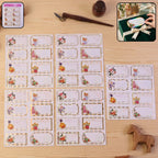 Gift Tag Stickers Elegant Floral Gold Foil Labels for Gifting - Front View