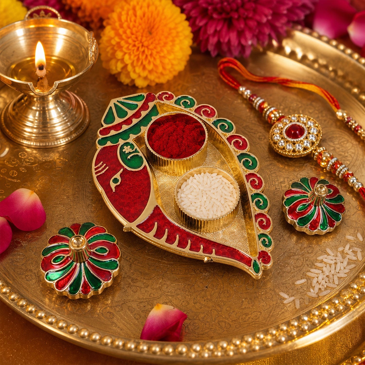 Kankavati Kumkum Holder Elegant Traditional Puja Accessory