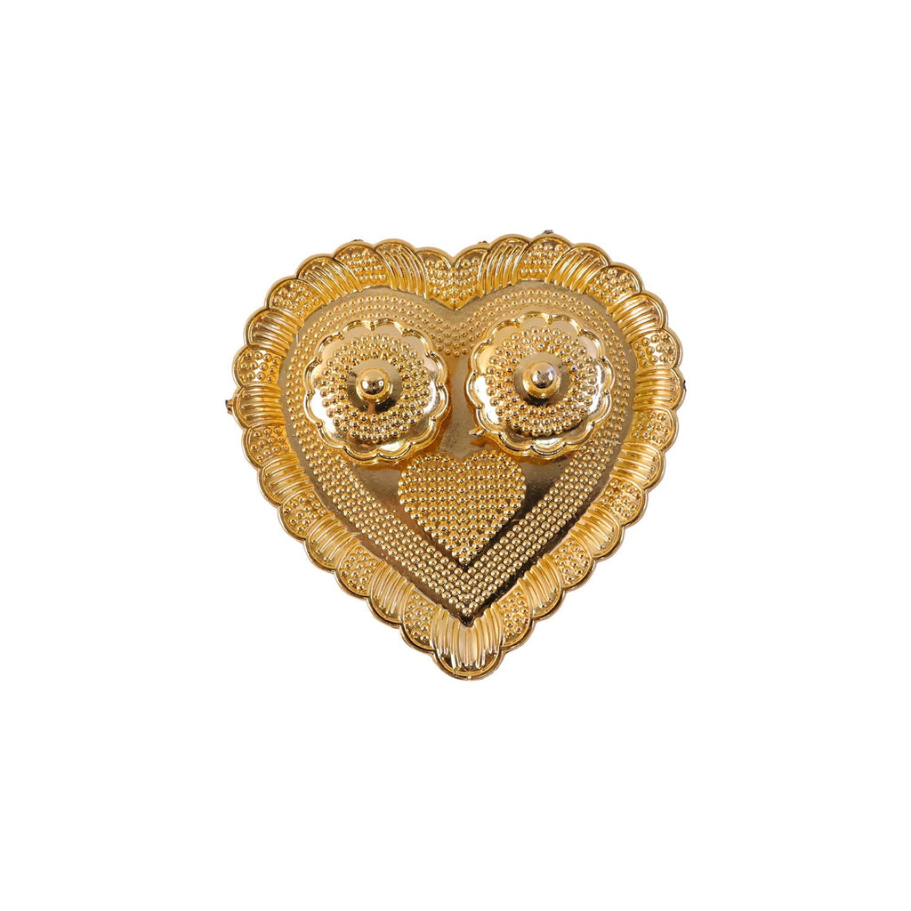 Heart Shaped Kumkum Holder Elegant Puja Decor for Daily & Festive Rituals - Detail View 5