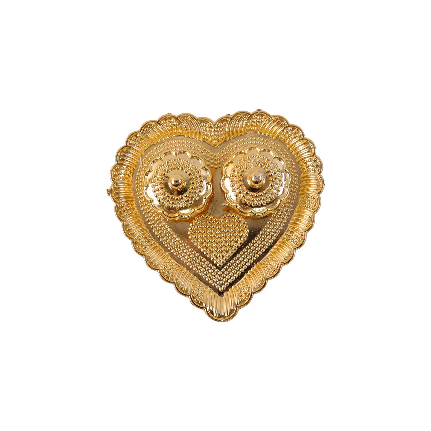 Heart Shaped Kumkum Holder Elegant Puja Decor for Daily & Festive Rituals - Detail View 5