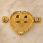 Heart Shaped Kumkum Holder Elegant Puja Decor for Daily & Festive Rituals - Detail View 7