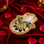 Hand Shaped Kankavati Elegant Puja Storage with Enamel Work - Detail View 7