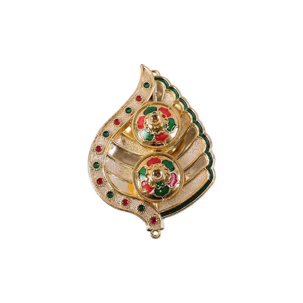 Kumkum Holder Elegant Mango Shape with Twin Compartments for Puja - Detail View 5