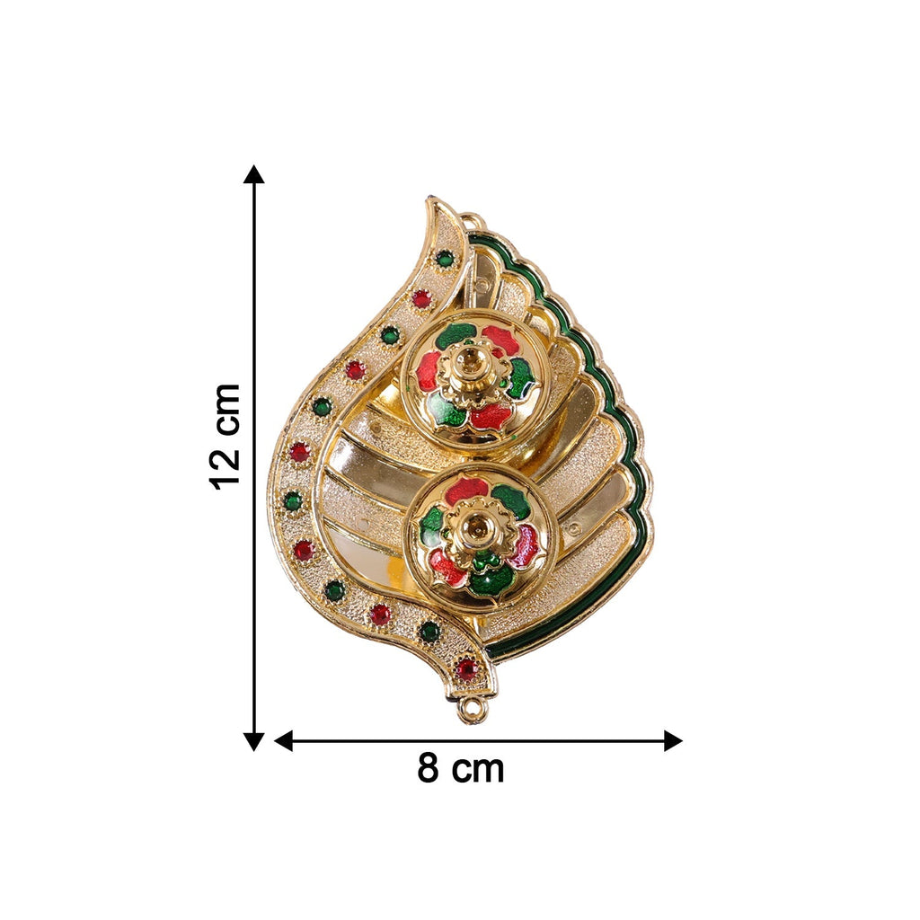 Kumkum Holder Elegant Mango Shape with Twin Compartments for Puja - Detail View 6