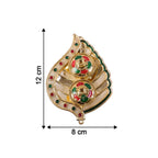 Kumkum Holder Elegant Mango Shape with Twin Compartments for Puja - Detail View 6