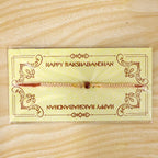 ALVENZA Beautiful Silver Style Rakhi with Soft Beads, Stone Detail and Premium Festive Look