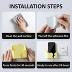 ALVENZA Wall Mount Phone Holder – Self-Adhesive Charging Stand for Convenience