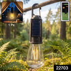 Solar Rechargeable Camping Lamp Eco-Friendly & Portable Lighting - Side View