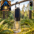 Solar Rechargeable Camping Lamp Eco-Friendly & Portable Lighting - Front View