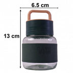 Glass Water Bottle Stylish, Portable with Handle & Leather Sleeve - Detail View 6
