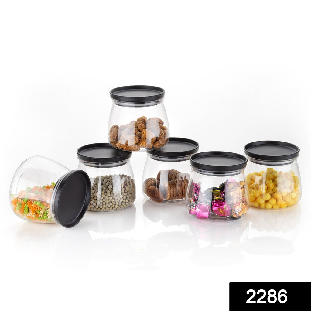 ALVENZA Airtight Storage Jars – Matka Shape, 900ml Set of 6 | Velvet Wheels