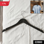 Premium Cloth Hanger Durable Non-Slip with Metal Hook for Wardrobe - Side View