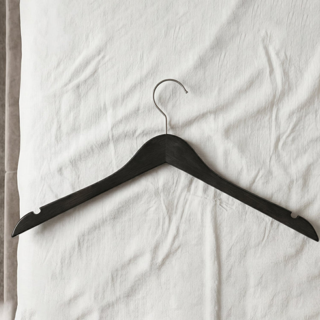 Premium Cloth Hanger Durable Non-Slip with Metal Hook for Wardrobe - Back View